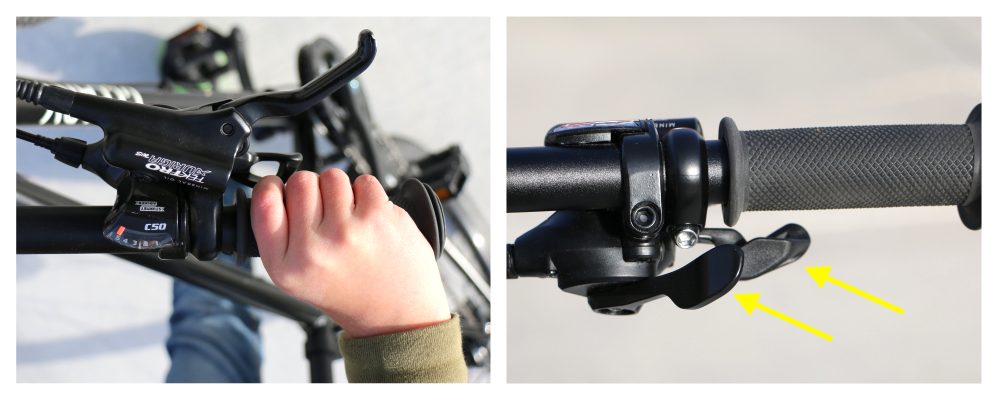 image showing the trigger shifter on the Cleary Meerkat 24