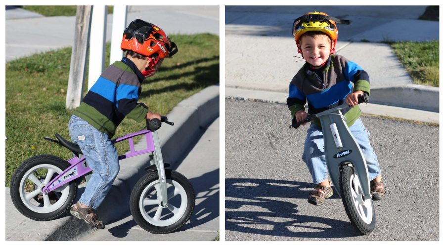 toddler riding the FirstBIKE balance bike