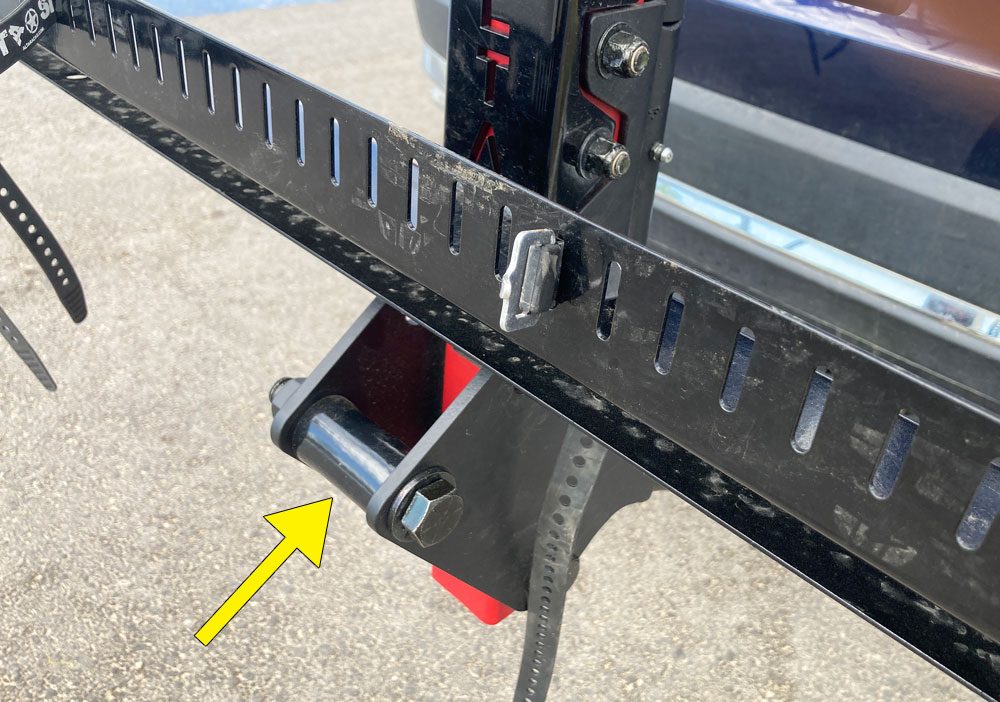 rubber stopper on the alta rack vertical bike rack