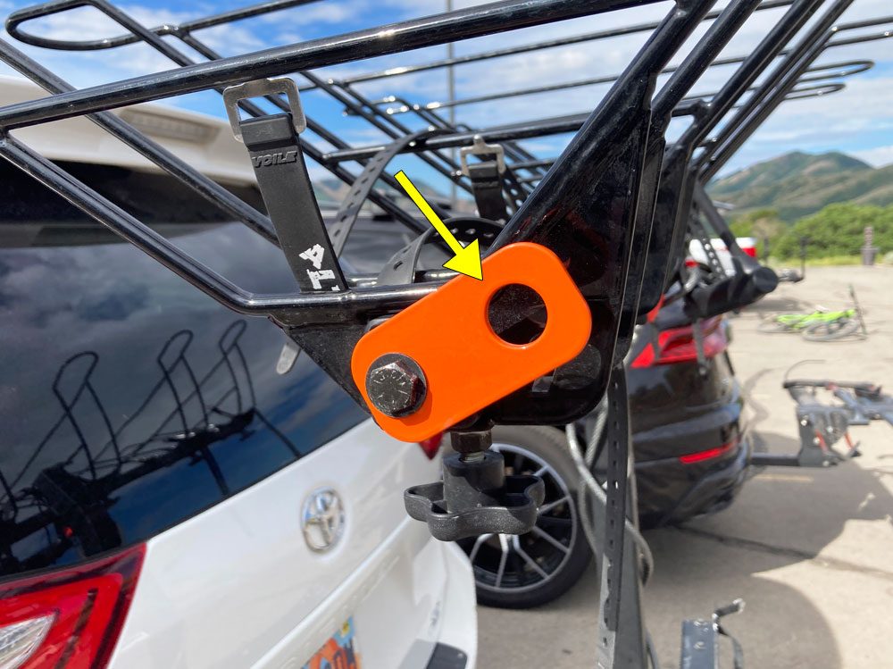 standard end cap of the alta bike rack