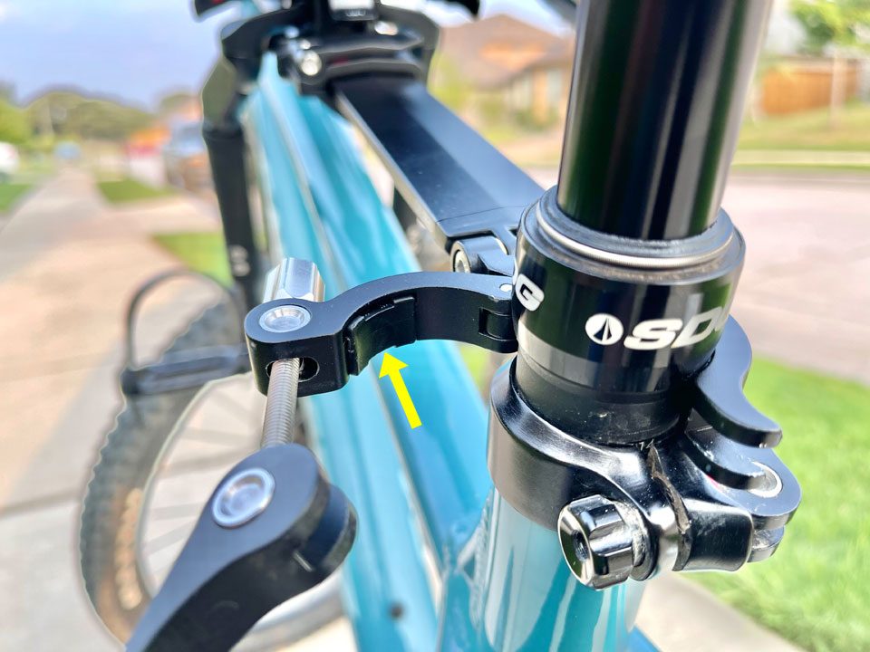 Spacer to accommodate for different seat post diameters on Shotgun Pro MTB seat