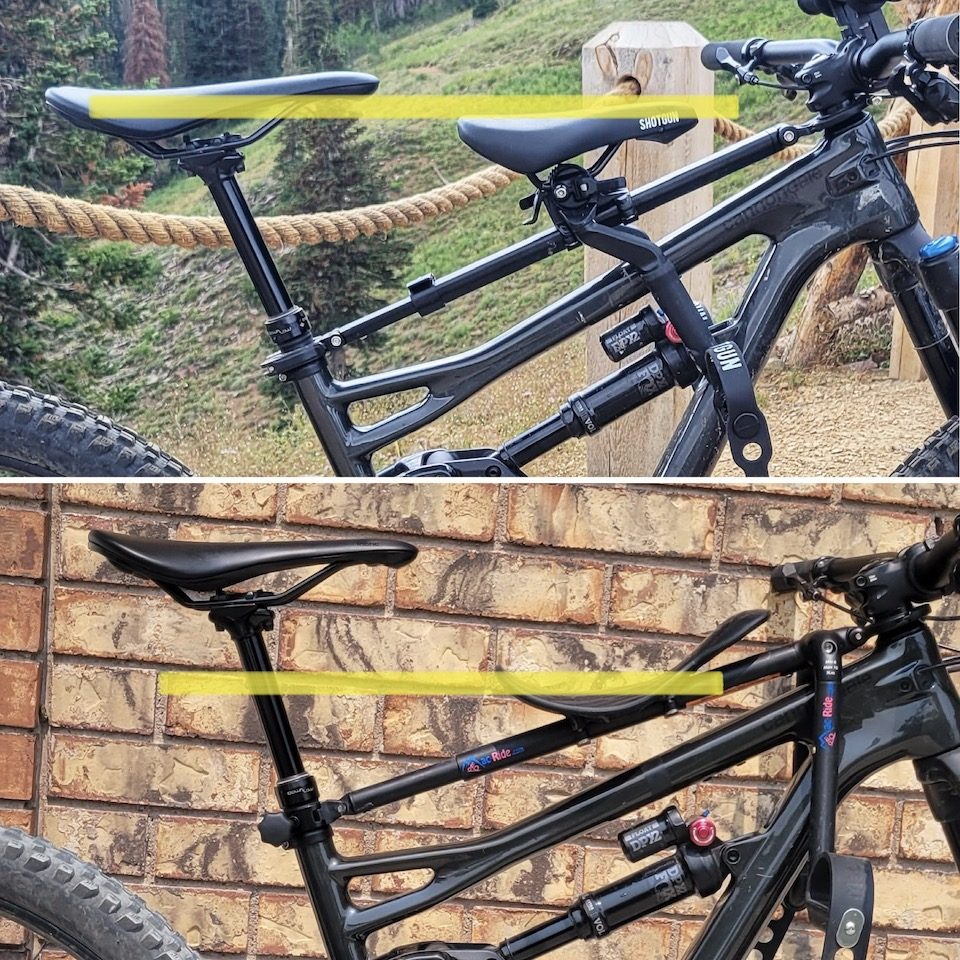 Saddle height of Shotgun Pro vs Mac Ride seat