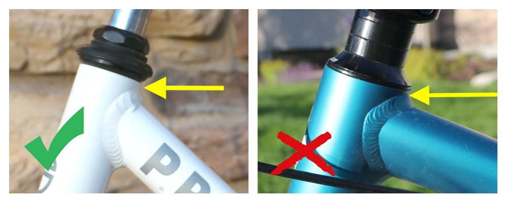 image showing the need for space on the frame of the bike to mount the weeride kangaroo