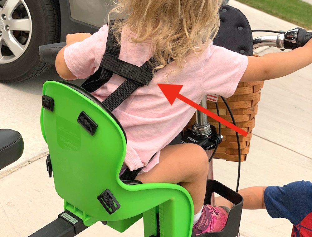 image showing the wrong placement of the straps on the weeride kangaroo