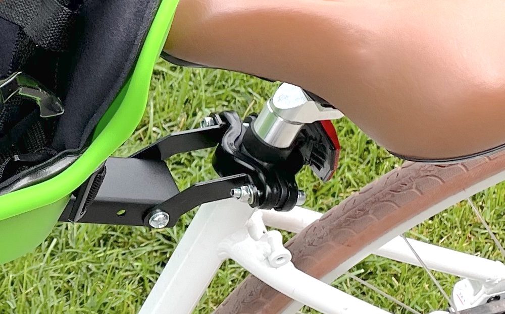 the rear portion of the weeride kangaroo mounted to the seat post