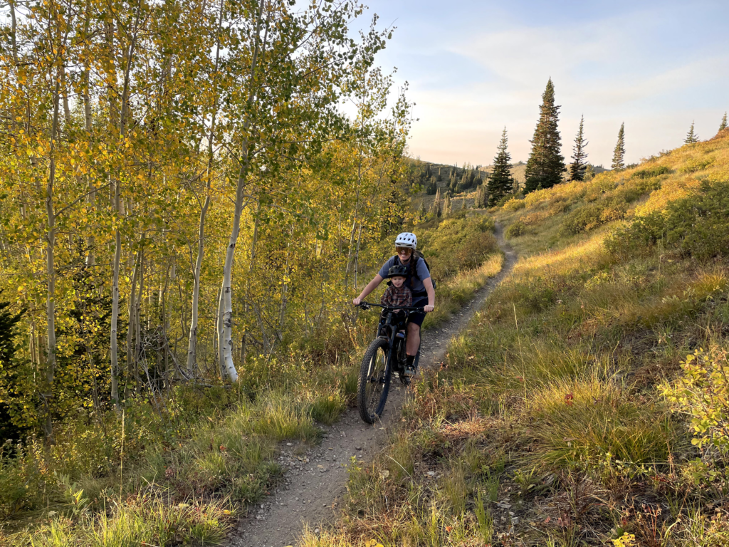 Action shot on the Mac Ride bike seat.