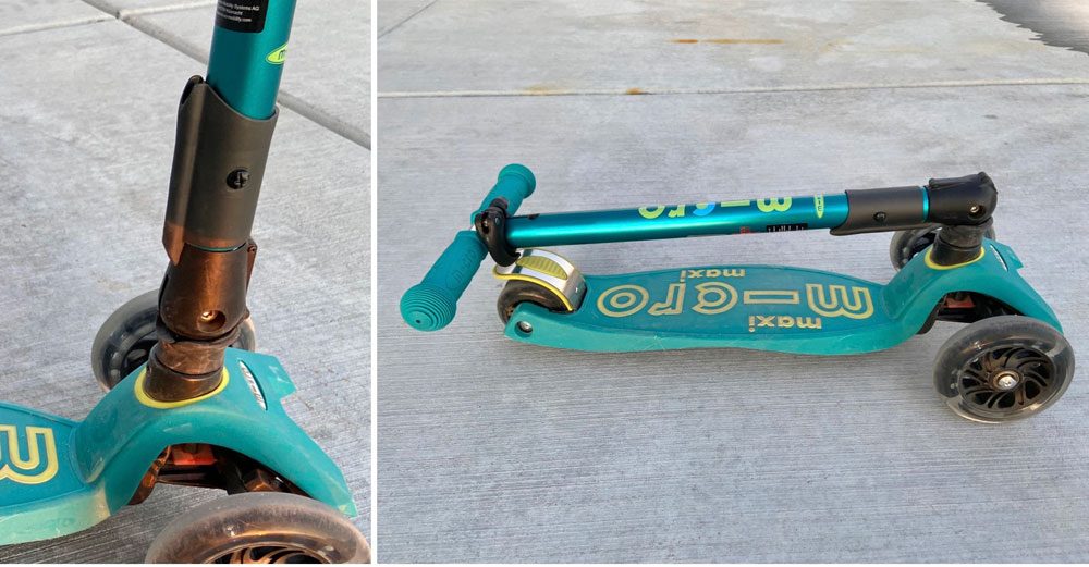 Micro Maxi scooter folded down 