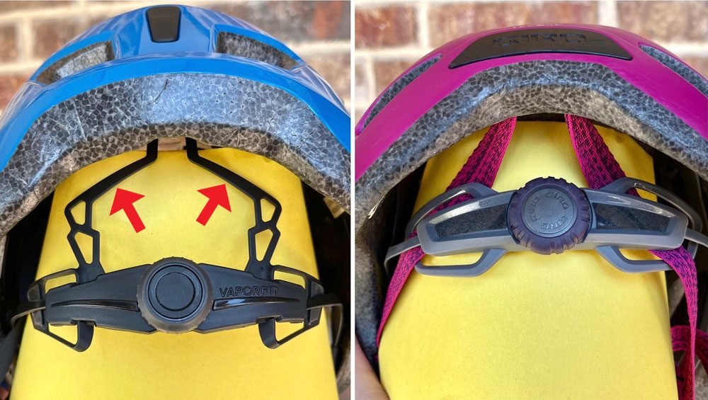 Smith Youth Bike Helmet rear cage, vs Giro Tremor band