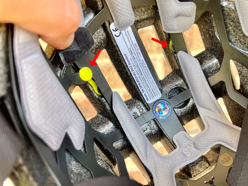 MIPS anchors inside Smith youth bike helmet