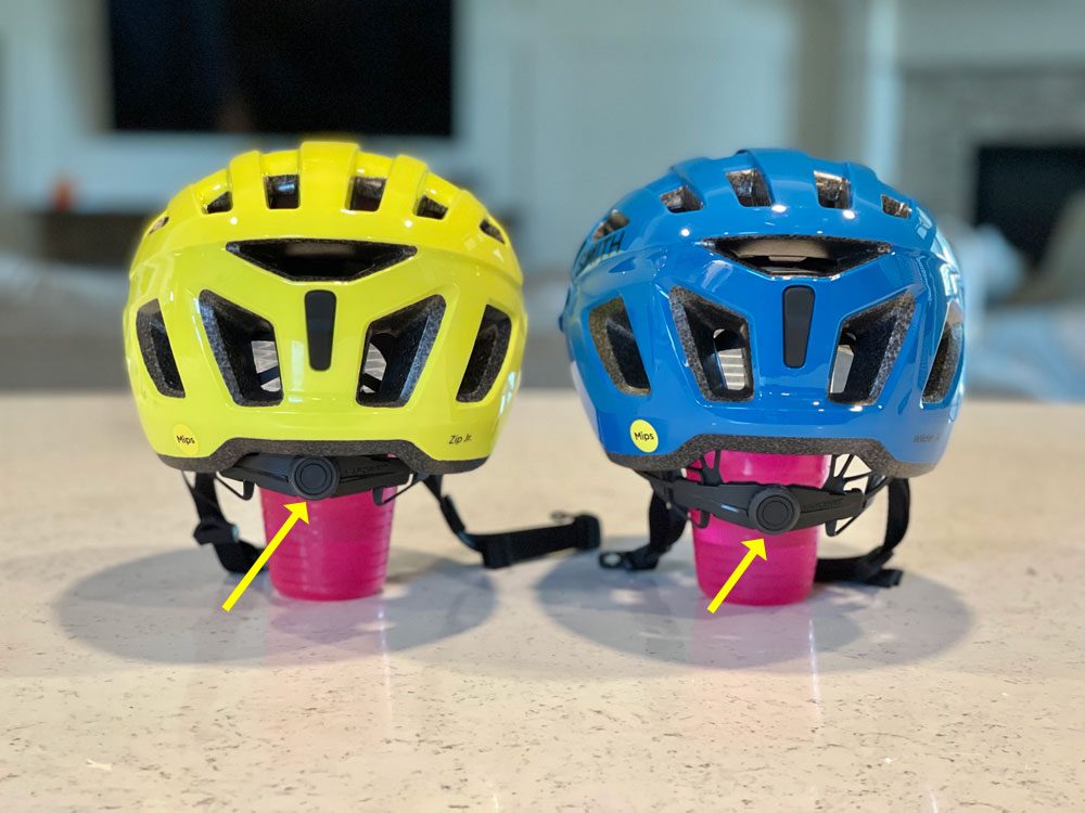 Side by side comparison of dial adjust cage at its highest and lowest settings