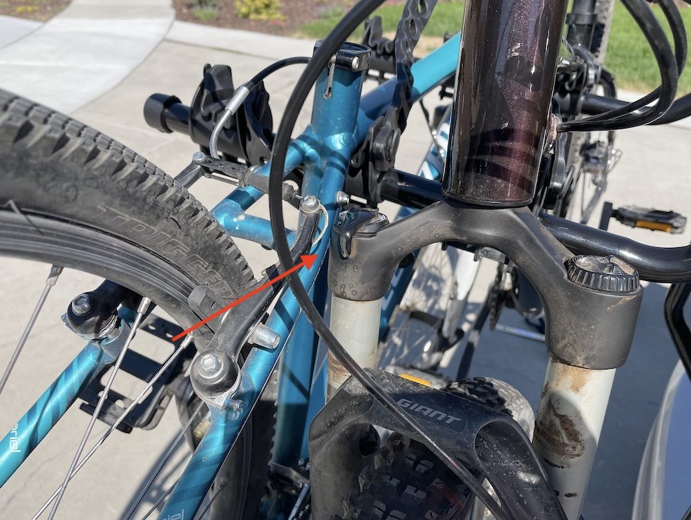 fork hitting the frame of a neighboring bike on the Thule Passage