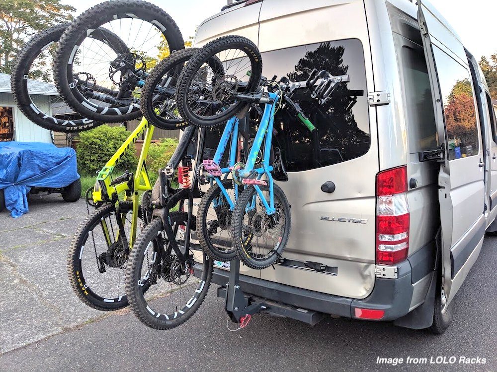 lolo rack on the back of a sprinter van