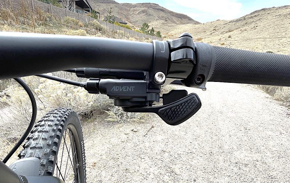 Microshift Advent trigger shifter on the Specialized Riprock