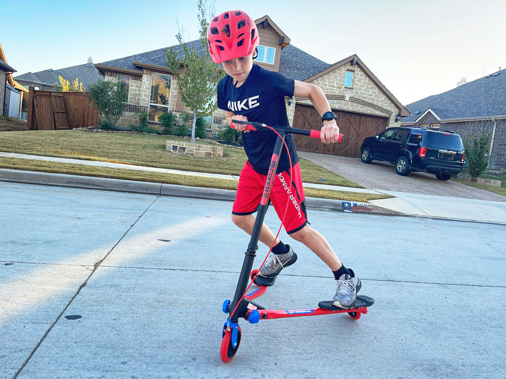 Boy drifting on Y Fliker