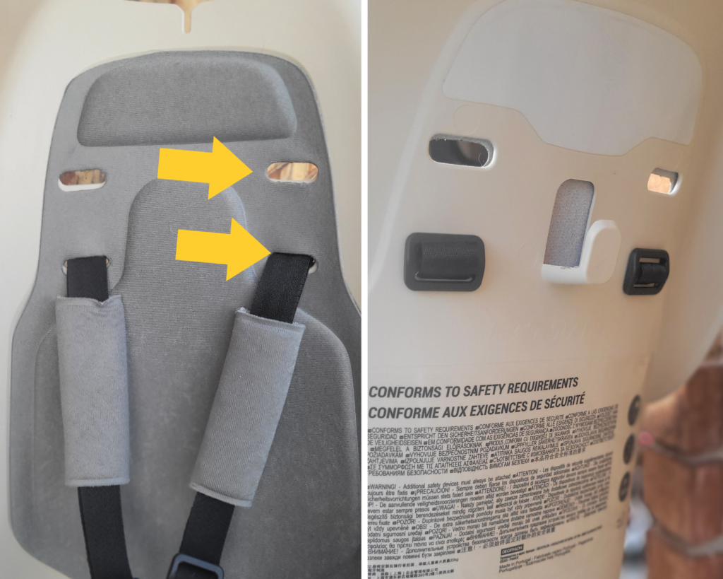 Shoulder strap adjustments on the Decathlon Elops 100