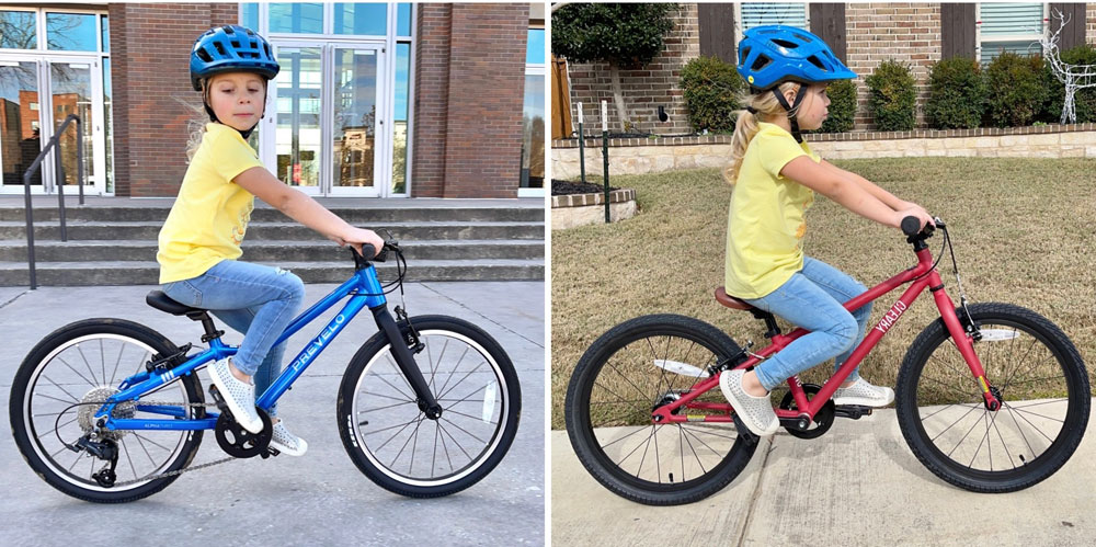 Side by side comparison of body position of Prevelo Alpha Three vs Cleary Owl