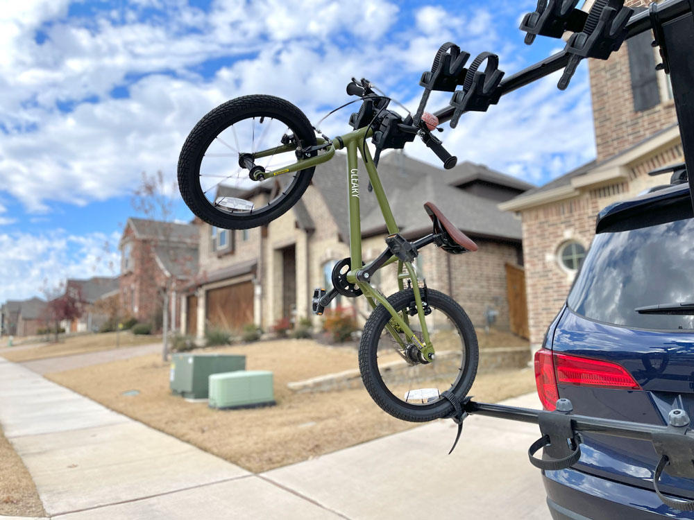 16" bike hanging from the Yakima HangTight rack