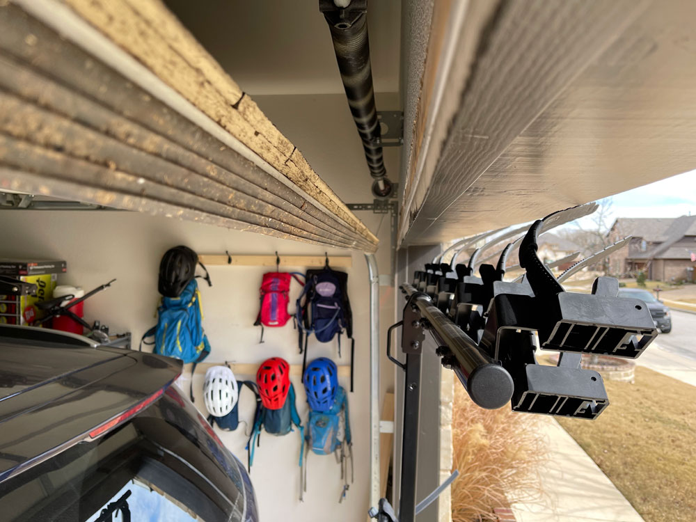 Vertical clearance of Yakima HangTight doesn't quite fit in garage