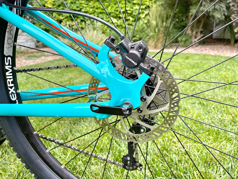 Rear hydraulic disc brake on Pello Roovi