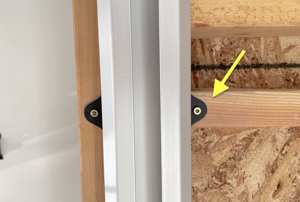 Extra blocking to support ceiling mount