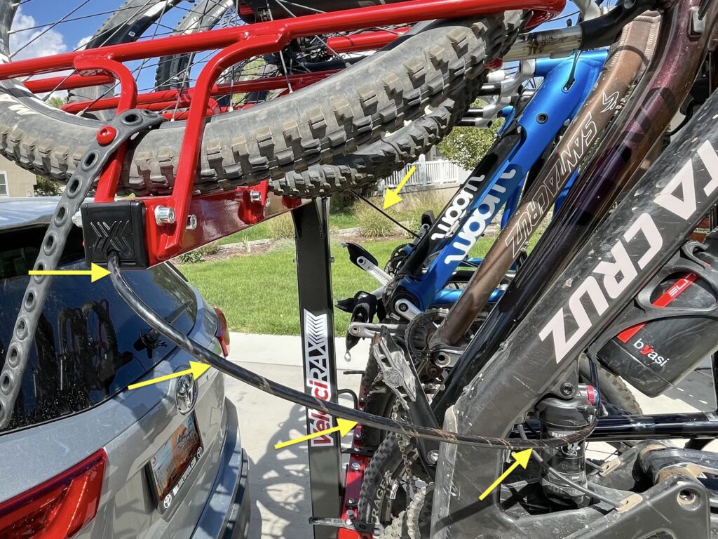 Velocirax Integrated locking system on fully loaded rack