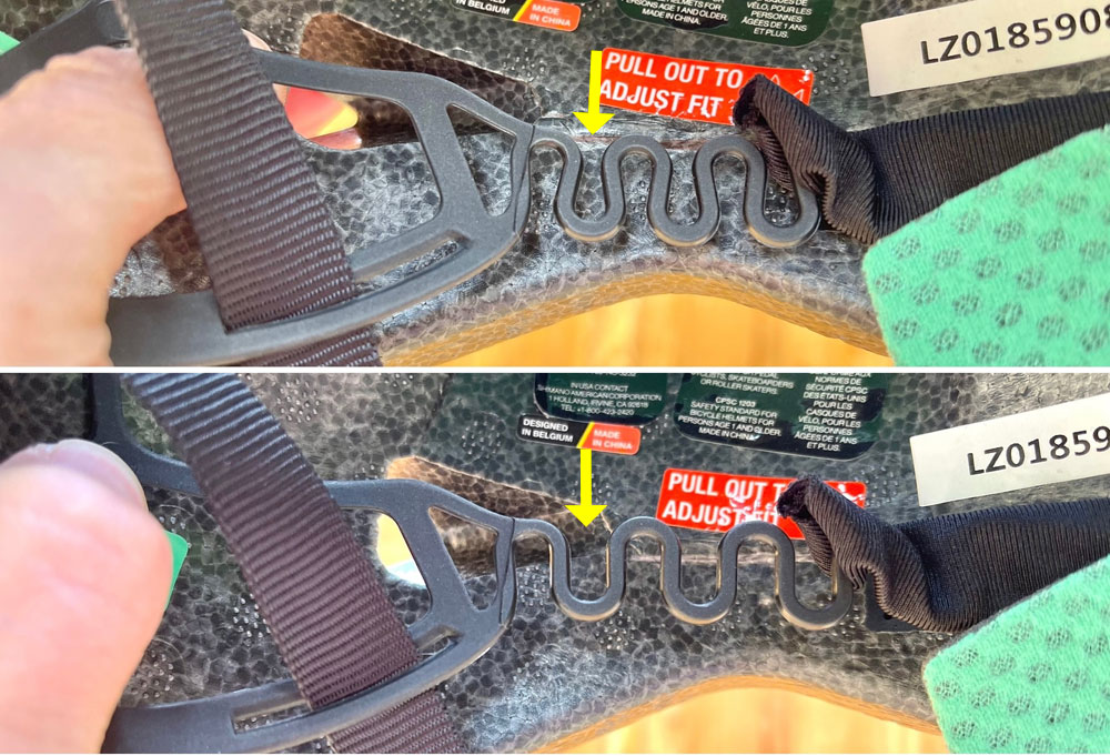 Lazer Nutz EZ Fit system. Shown at rest and expanded.