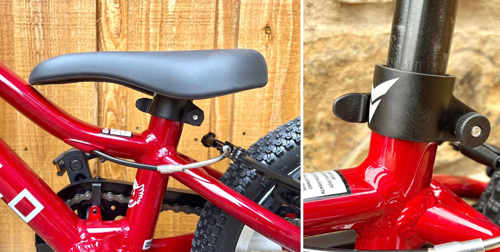 Prevelo Alpha One frame hugger saddle and tallclamp