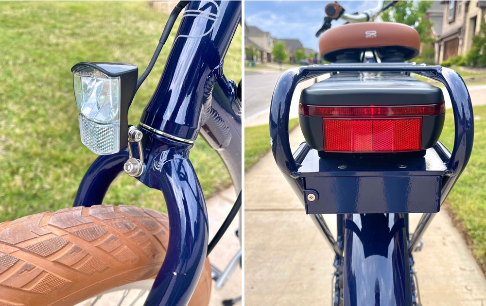 Front and rear lights of e-Coast