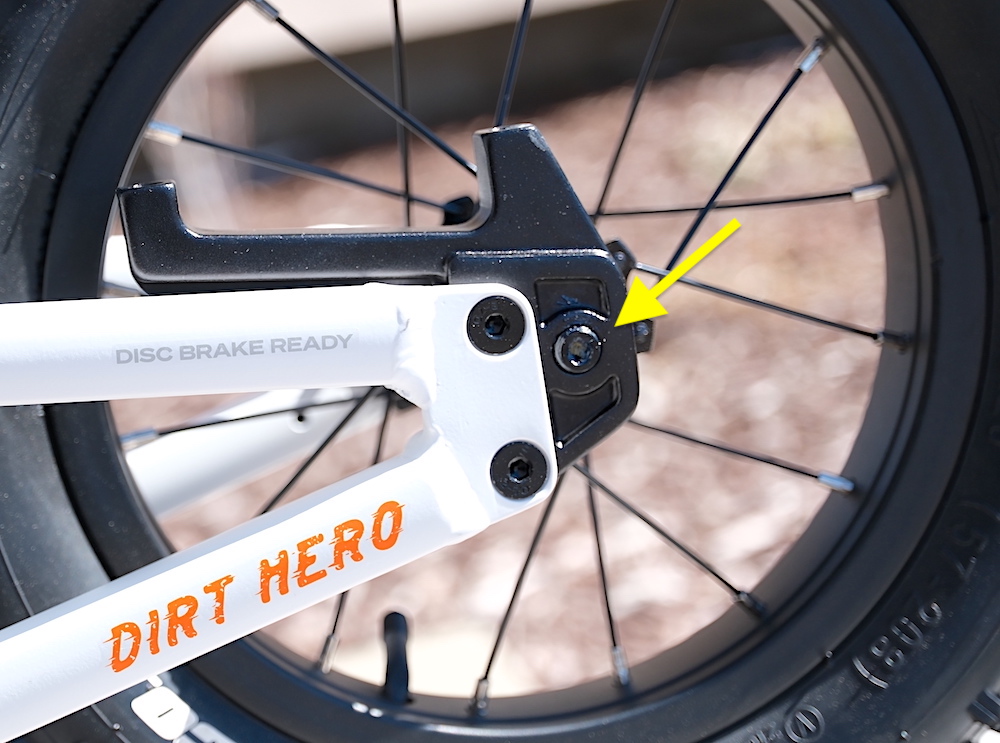 flat bolts on the Dirt Hero balance bike