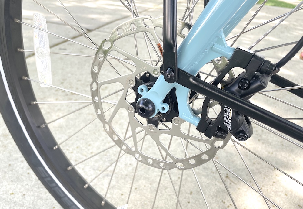 Front brake rotor on Xtracycle Swoop