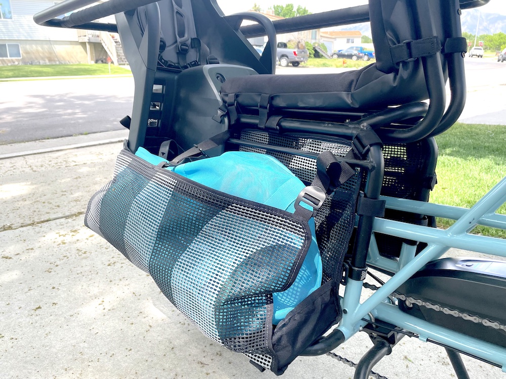 Xtracycle Freeloader bag loaded up with gear