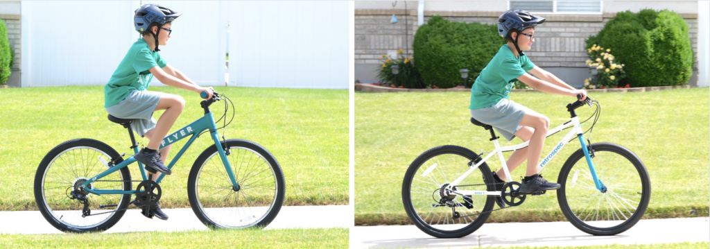 Comparison of geometry betwee the radio flyer 24 and the Retrospec Koda 24