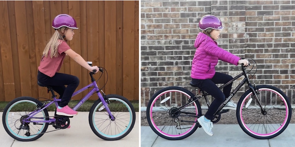 Comparison of 6 year old riding Guardian 20 large and Guardian 24.