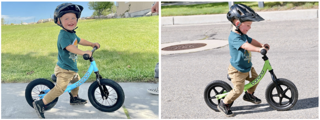 Child on the Banana bike GT and the LT