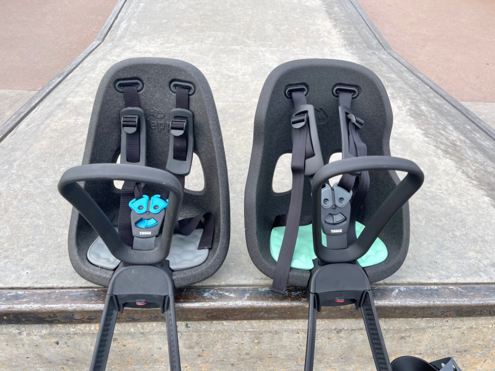 Thule Yepp Nexxt Mini and Thule Yepp Nexxt 2 Mini side by side