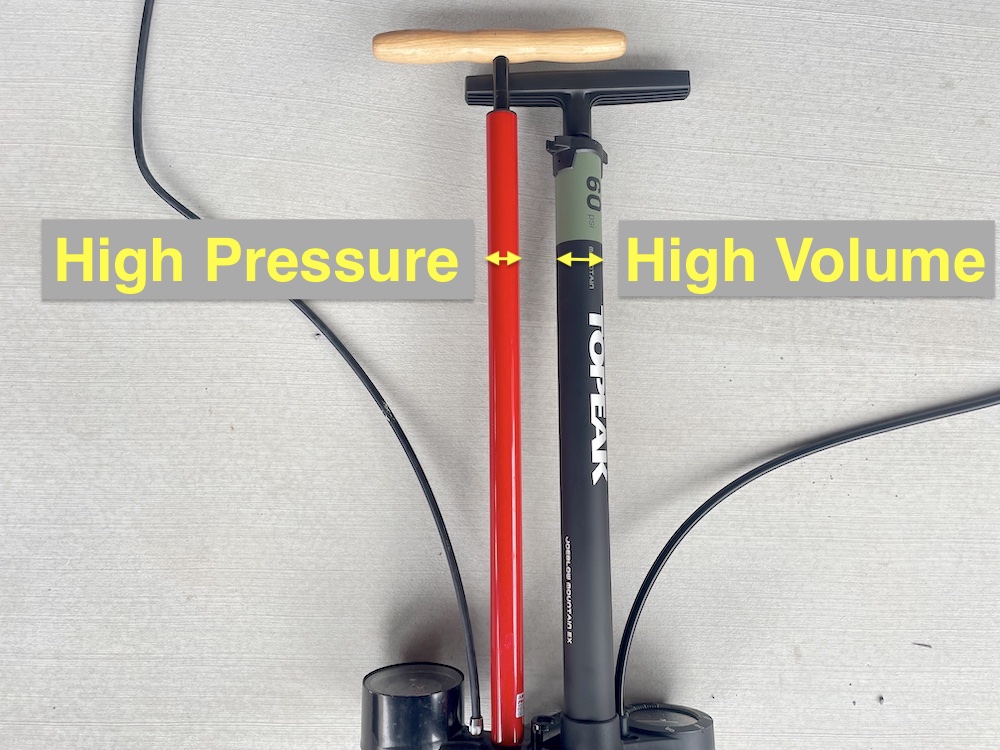 bike pump high volume vs. high pressure