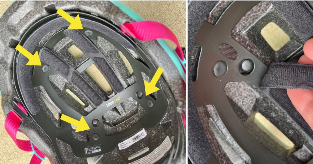 MIPS anchors in the Giro Scamp II helmet