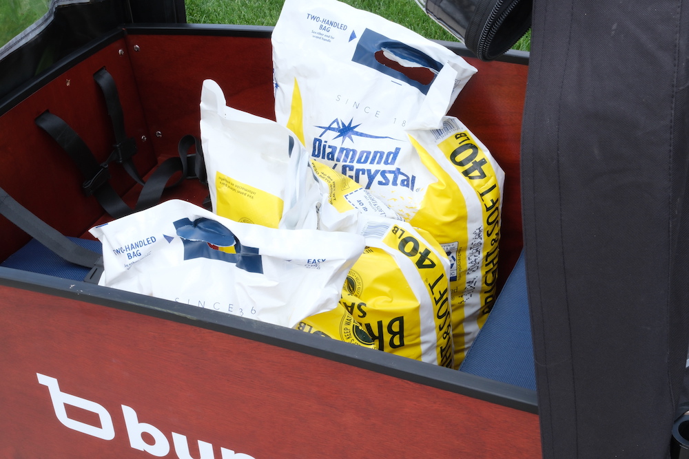 Bunch Bike loaded up with 120 lb. of salt