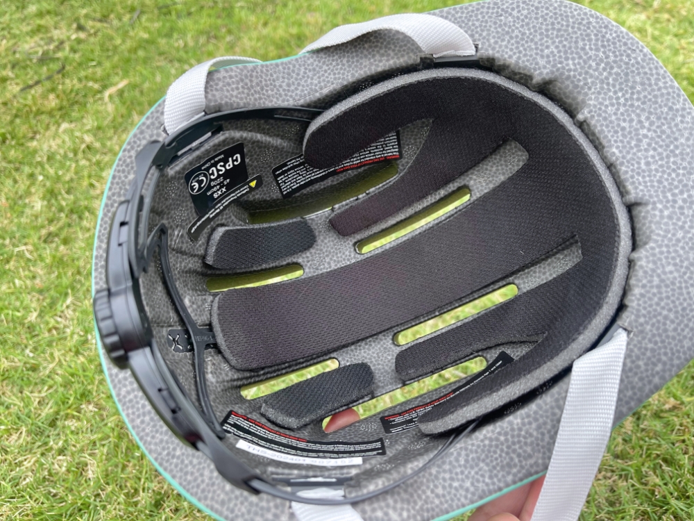 Internal padding of Thousand Jr toddler helmet are basic pads