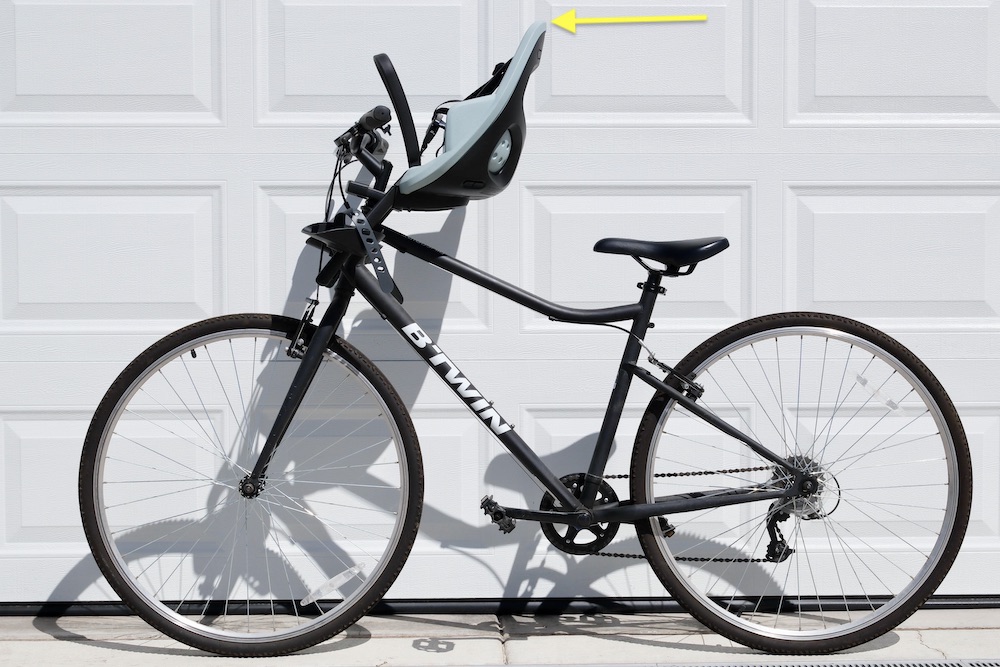 Thule Yepp Mini 2 front-mounted bike attached to a bike