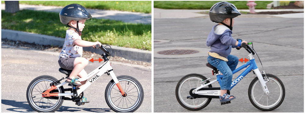 differences in cockpit size on the Biky 14 and woom 2