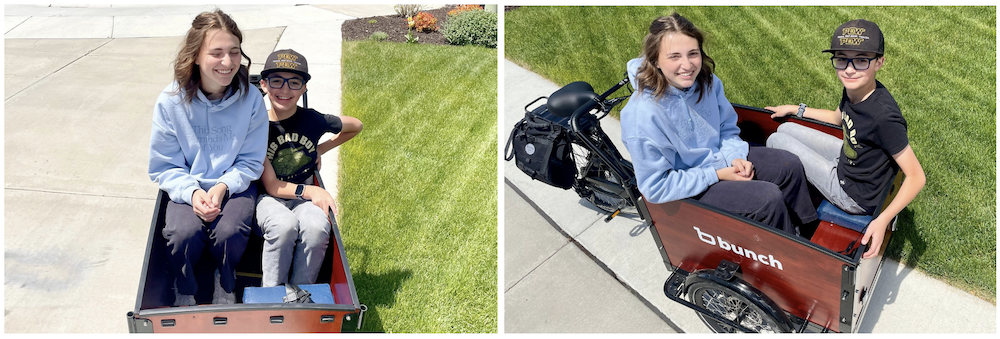 Bunch bike with two older kids