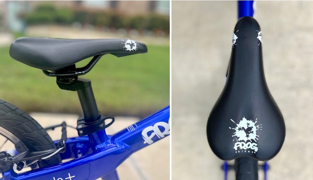 Saddle of Frog Tadpole Plus shown from the side and from the top