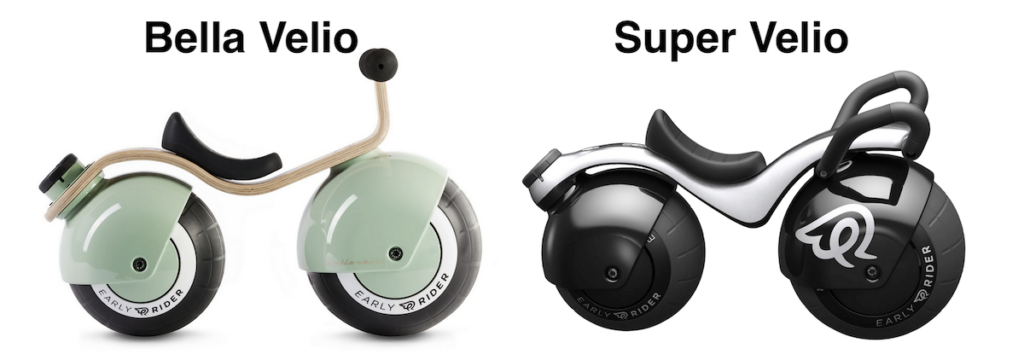 Comparison image of the Super Velio and the Baby Velio