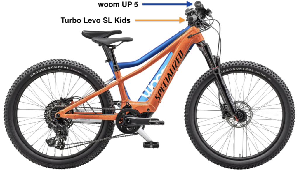 Difference in geometry between the woom up and Turbo Levo SL Kids
