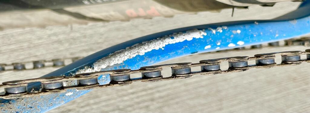 damaged chainstay on the prevelo zulu five