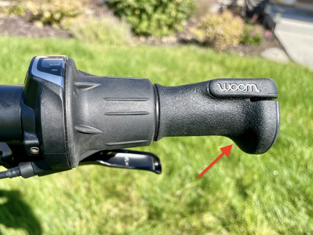 unique grip on the woom explore kids bike