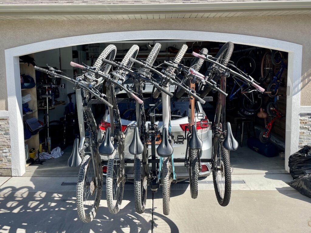 parking with the Thule ReVert in the garage