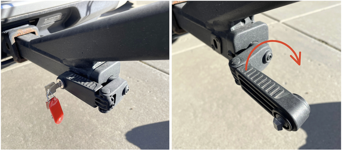 installing the Thule ReVert vertical bike rack without tools