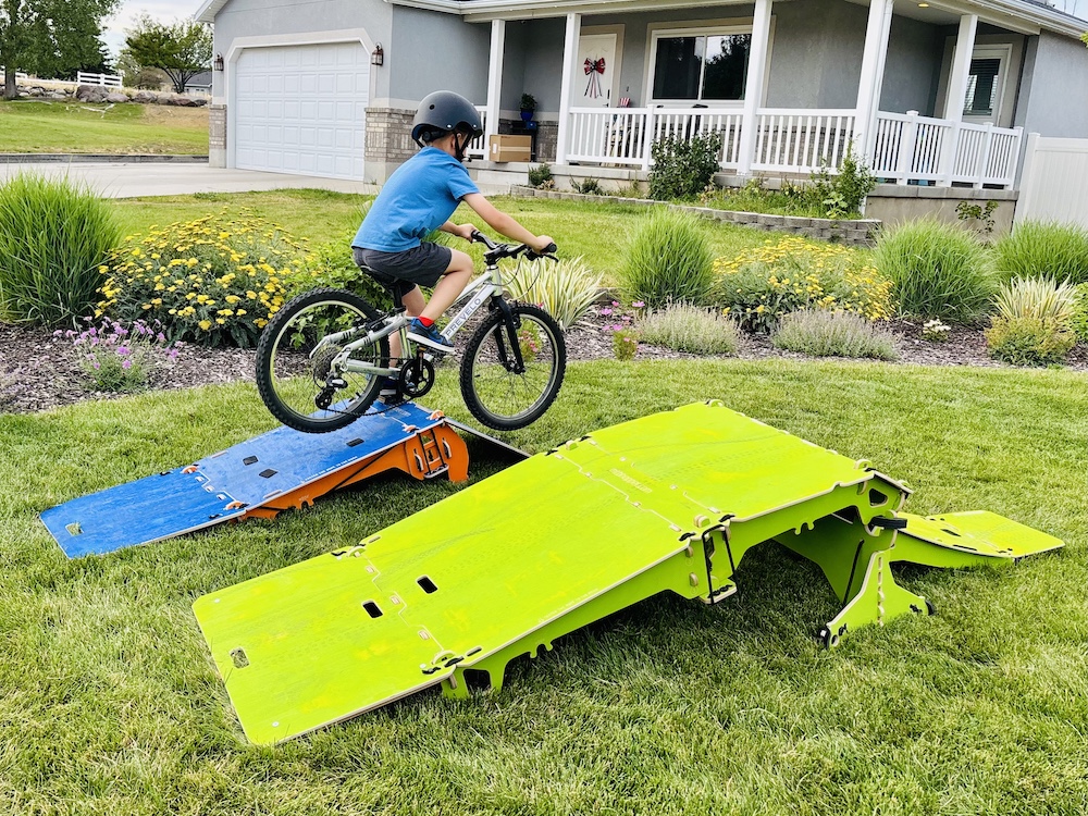 Kids riding on MTB Hopper jumps